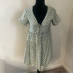 Oh Polly Green Polka Dot Mini Dress